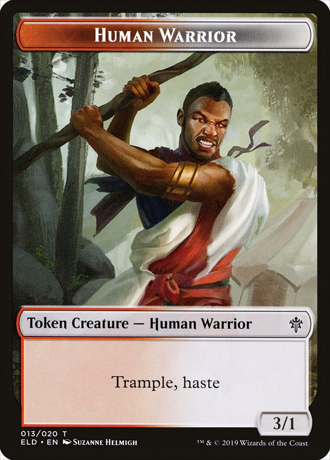 Human Warrior Token [Throne of Eldraine Tokens] | Anubis Games and Hobby