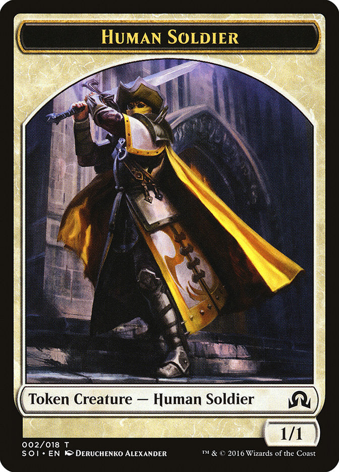 Human Soldier Token [Shadows over Innistrad Tokens] | Anubis Games and Hobby