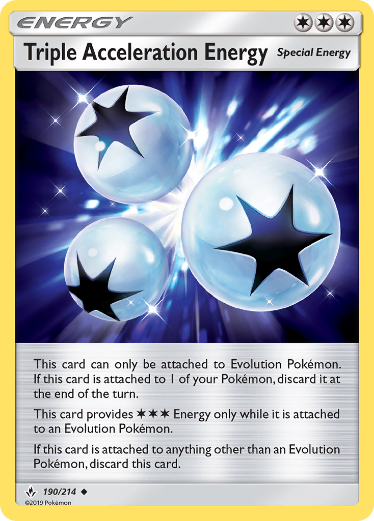 Triple Acceleration Energy (190/214) [Sun & Moon: Unbroken Bonds] | Anubis Games and Hobby