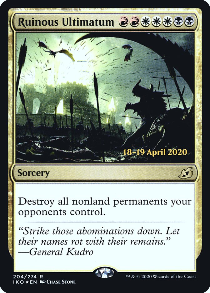 Ruinous Ultimatum [Ikoria: Lair of Behemoths Prerelease Promos] | Anubis Games and Hobby