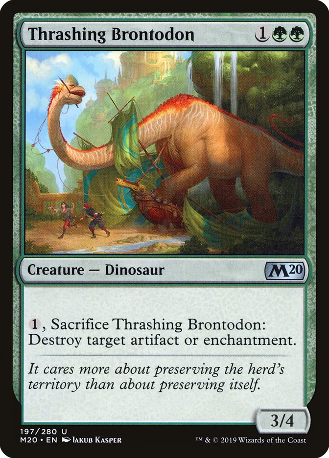 Thrashing Brontodon [Core Set 2020] | Anubis Games and Hobby