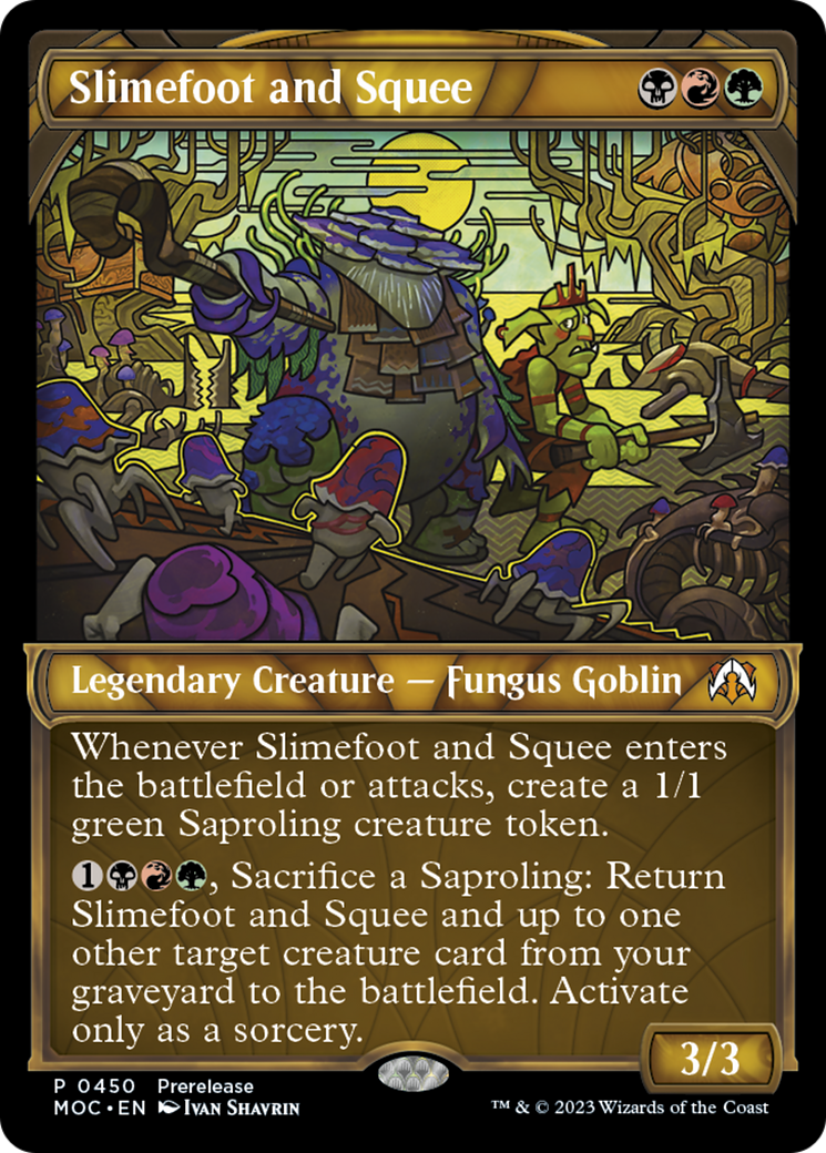 Slimefoot and Squee (Showcase Planar Booster Fun) [March of the Machine Commander Prerelease Promos] | Anubis Games and Hobby