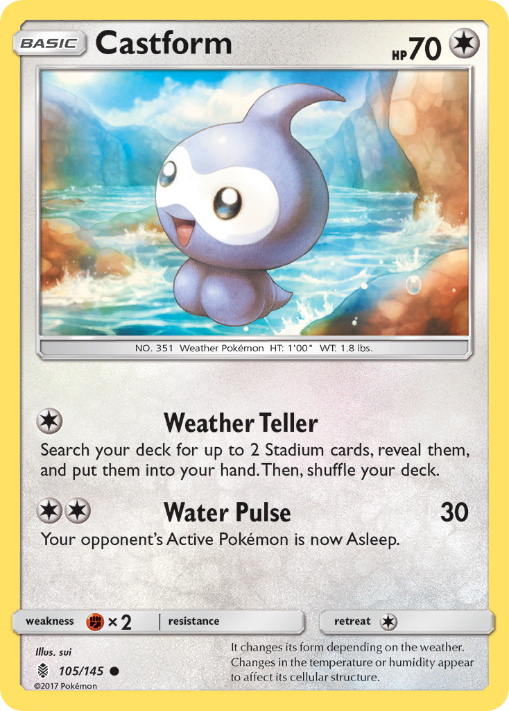 Castform (105/145) [Sun & Moon: Guardians Rising] | Anubis Games and Hobby