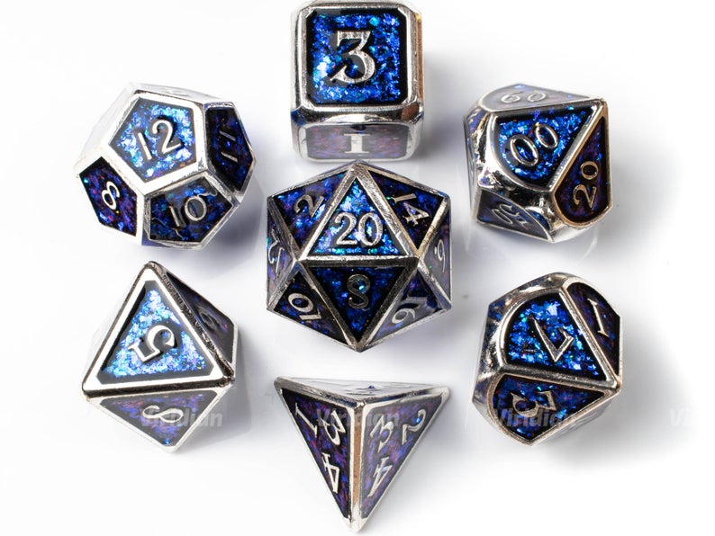 Electric Blue Metal RPG set | Anubis Games and Hobby