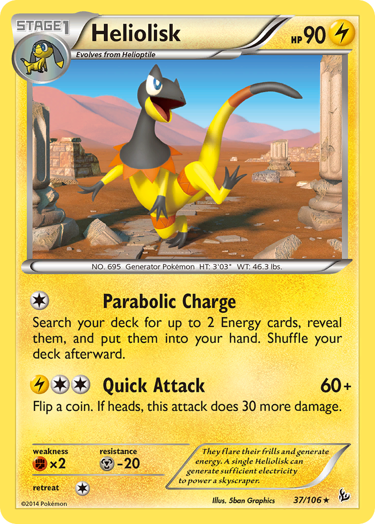 Heliolisk (37/106) [XY: Flashfire] | Anubis Games and Hobby