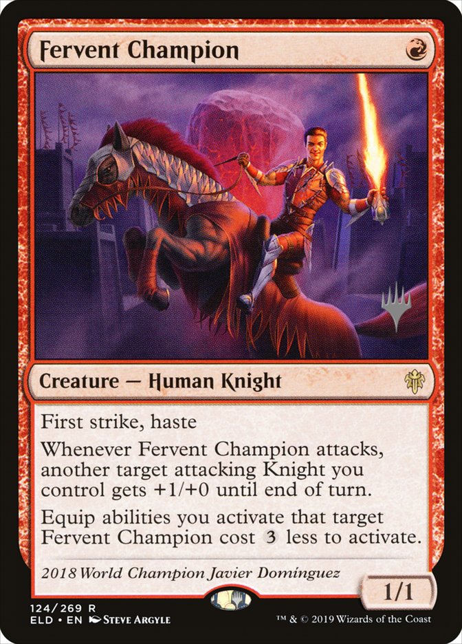 Fervent Champion (Promo Pack) [Throne of Eldraine Promos] | Anubis Games and Hobby