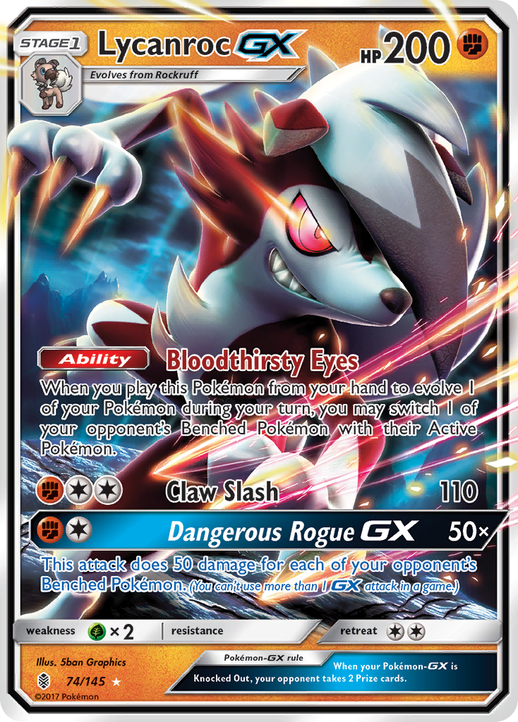 Lycanroc GX (74/145) [Sun & Moon: Guardians Rising] | Anubis Games and Hobby