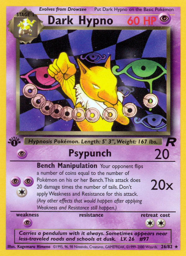 Dark Hypno (26/82) [Team Rocket 1st Edition] | Anubis Games and Hobby