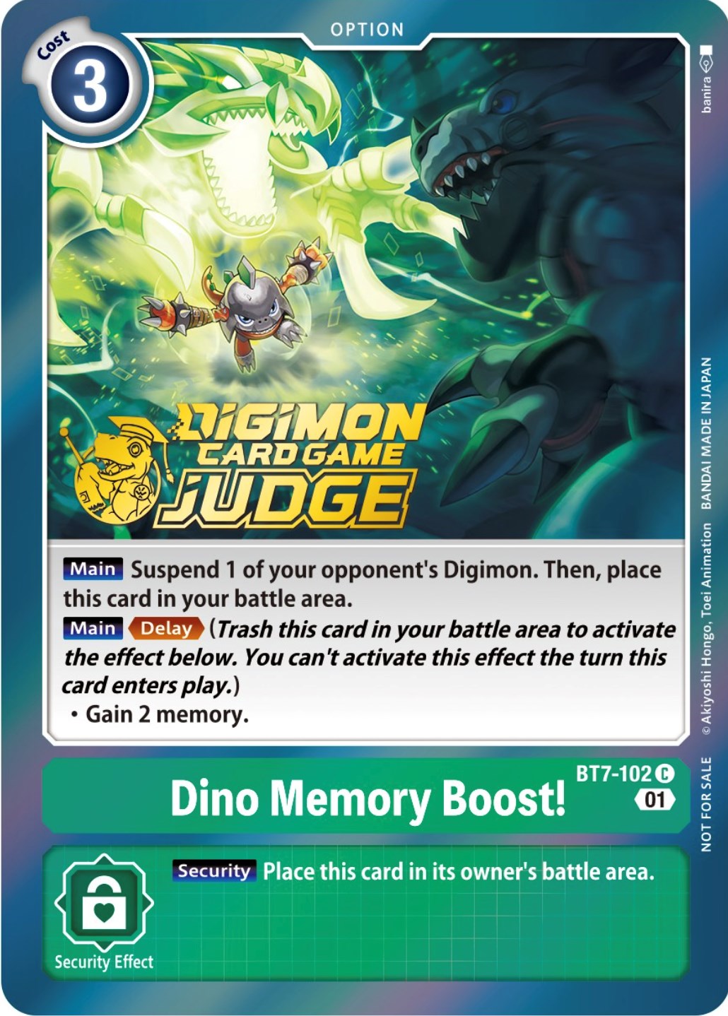 Dino Memory Boost! [BT7-102] (Judge Pack 3) [Next Adventure Promos] | Anubis Games and Hobby