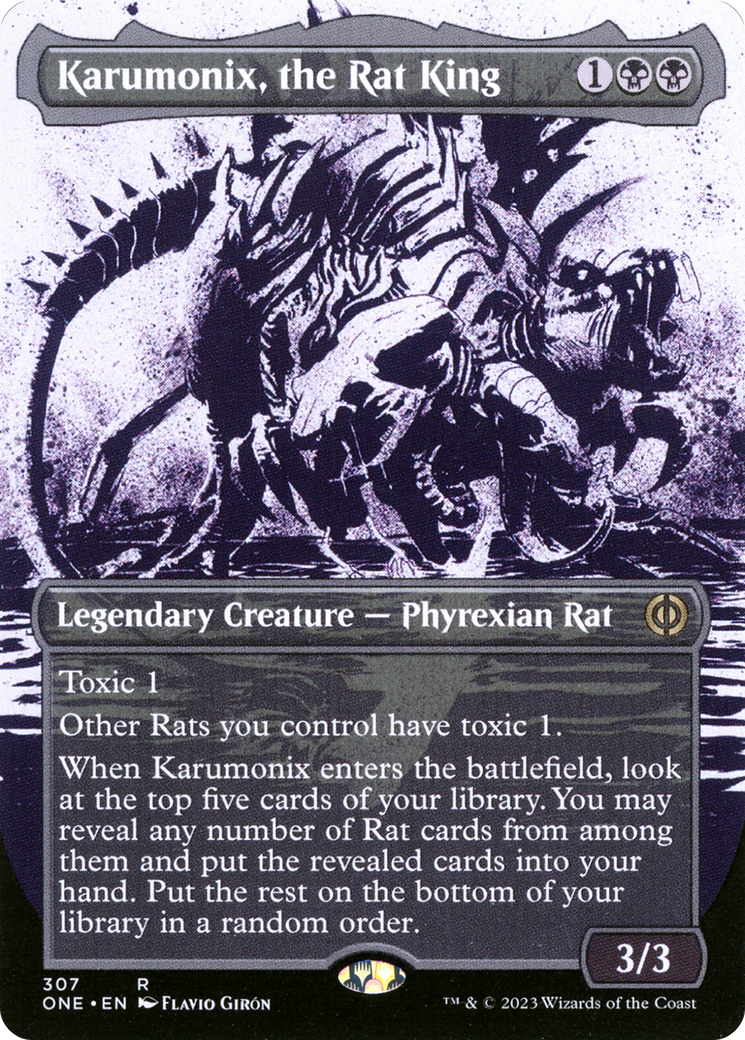 Karumonix, the Rat King (Borderless Ichor) [Phyrexia: All Will Be One] | Anubis Games and Hobby