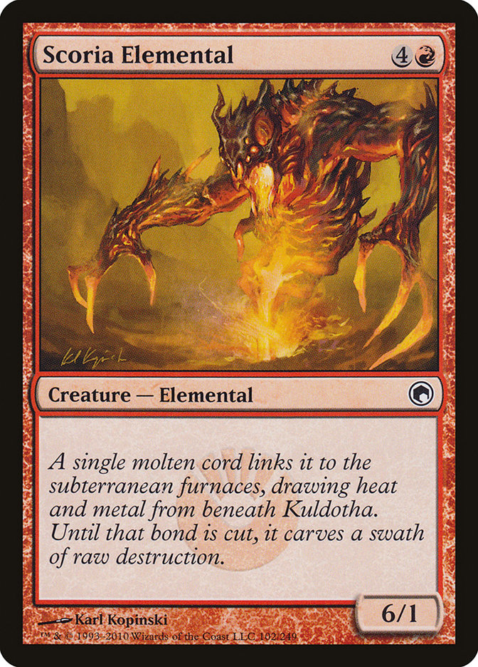 Scoria Elemental [Scars of Mirrodin] | Anubis Games and Hobby