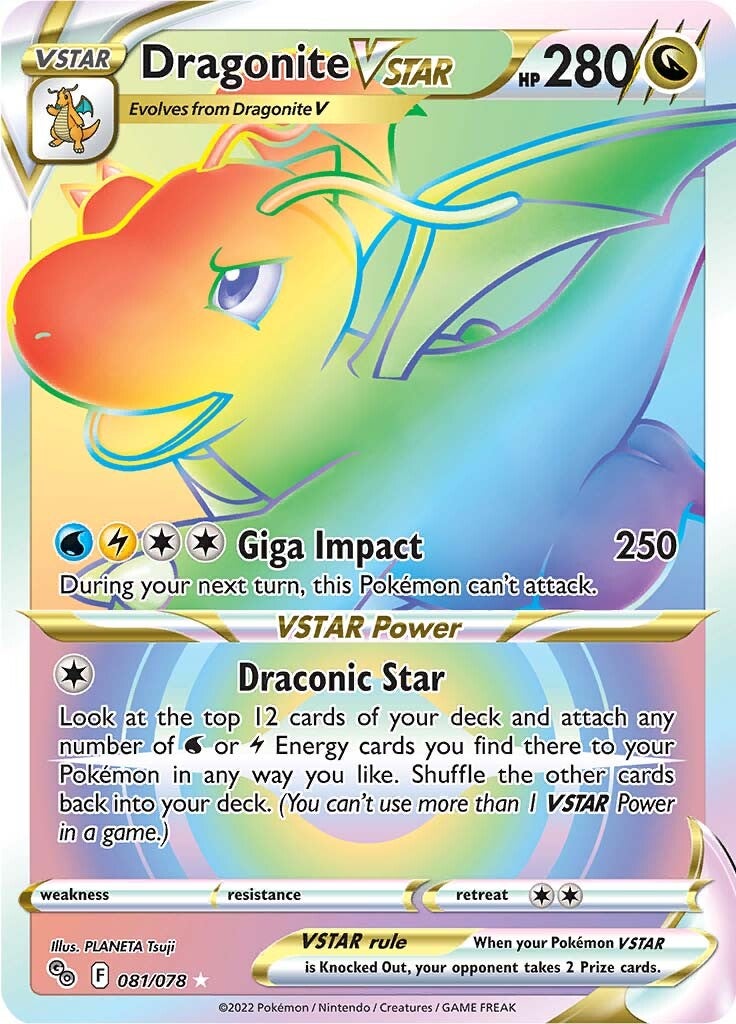 Dragonite VSTAR (081/078) [Pokémon GO] | Anubis Games and Hobby