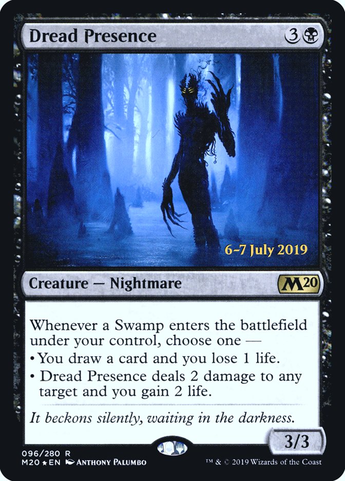 Dread Presence [Core Set 2020 Prerelease Promos] | Anubis Games and Hobby