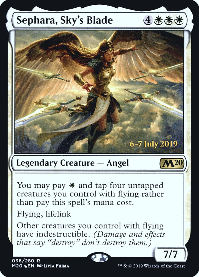 Sephara, Sky's Blade [Core Set 2020 Prerelease Promos] | Anubis Games and Hobby