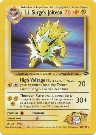 Lt. Surge's Jolteon (28/132) [Gym Challenge Unlimited] | Anubis Games and Hobby