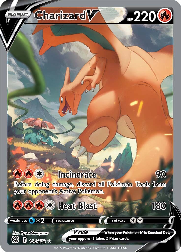 Charizard V (154/172) [Sword & Shield: Brilliant Stars] | Anubis Games and Hobby