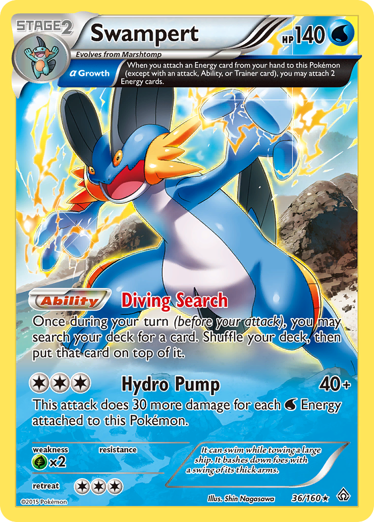 Swampert (36/160) [XY: Primal Clash] | Anubis Games and Hobby