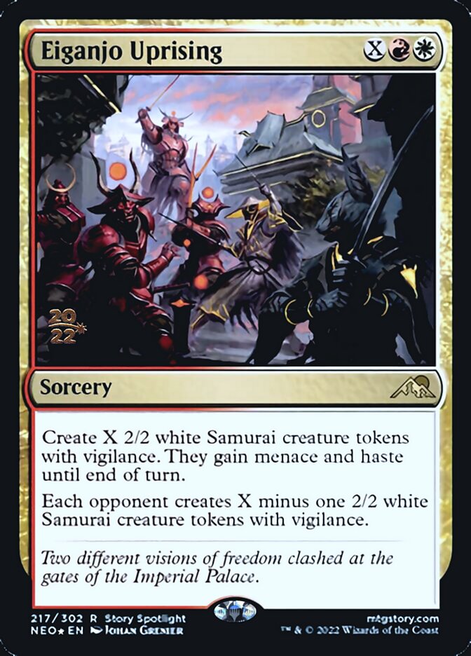 Eiganjo Uprising [Kamigawa: Neon Dynasty Prerelease Promos] | Anubis Games and Hobby