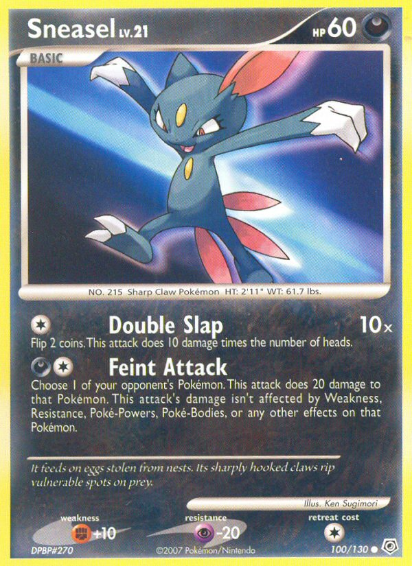 Sneasel (100/130) [Diamond & Pearl: Base Set] | Anubis Games and Hobby