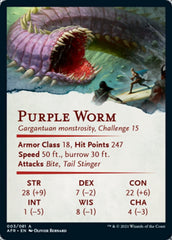 Purple Worm Art Card [Dungeons & Dragons: Adventures in the Forgotten Realms Art Series] | Anubis Games and Hobby