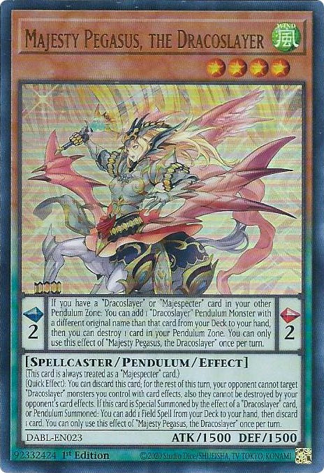 Majesty Pegasus, the Dracoslayer [DABL-EN023] Ultra Rare | Anubis Games and Hobby