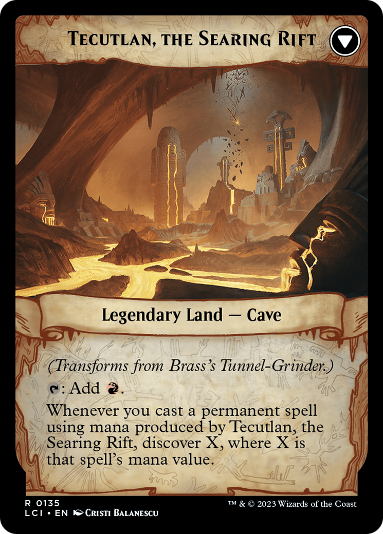 Brass's Tunnel-Grinder // Tecutlan, the Searing Rift [The Lost Caverns of Ixalan Prerelease Cards] | Anubis Games and Hobby