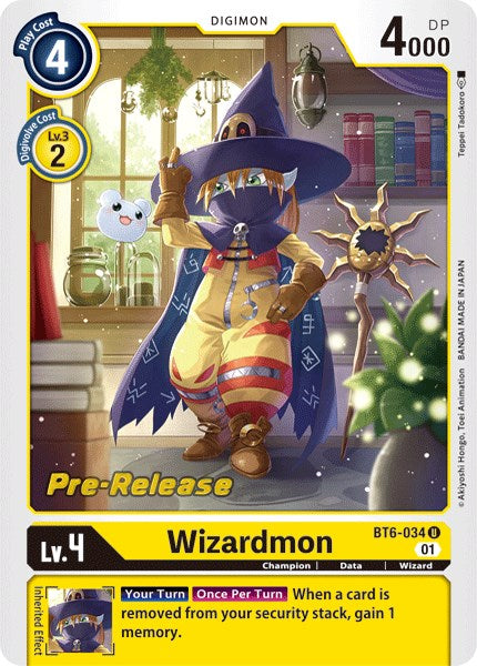 Wizardmon [BT6-034] [Double Diamond Pre-Release Cards] | Anubis Games and Hobby