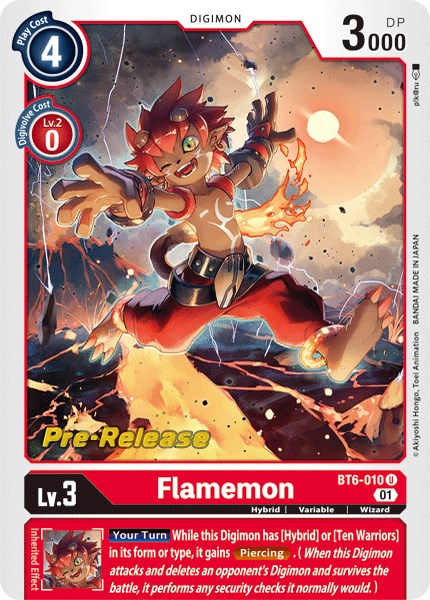 Flamemon [BT6-010] [Double Diamond Pre-Release Cards] | Anubis Games and Hobby