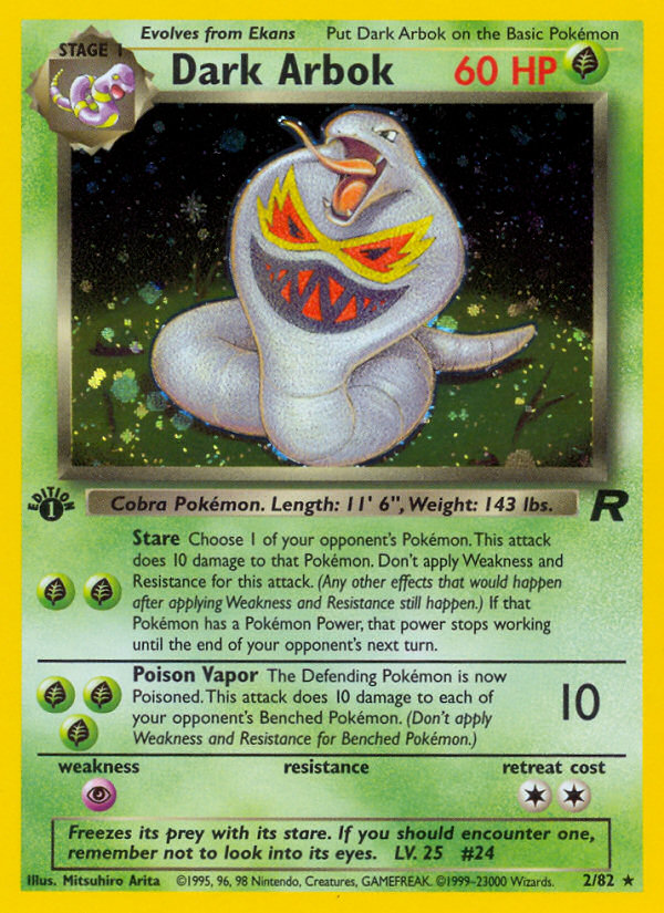 Dark Arbok (2/82) [Team Rocket 1st Edition] | Anubis Games and Hobby