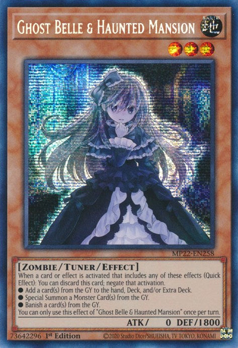 Ghost Belle & Haunted Mansion [MP22-EN258] Prismatic Secret Rare | Anubis Games and Hobby