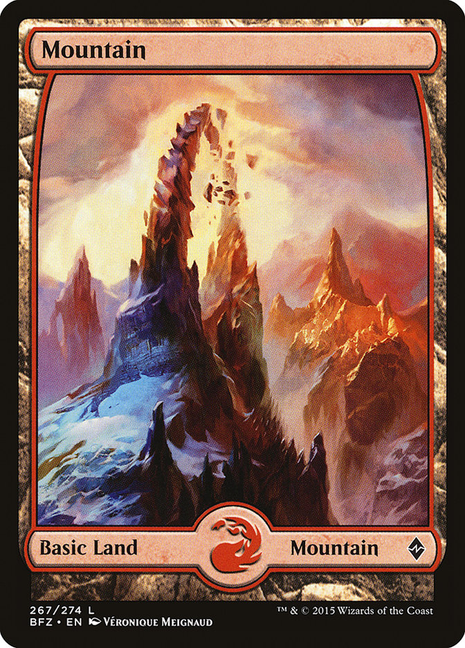 Mountain (267) (Full Art) [Battle for Zendikar] | Anubis Games and Hobby