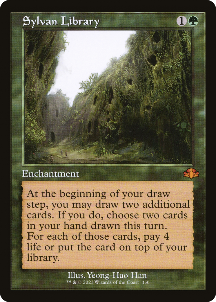 Sylvan Library (Retro) [Dominaria Remastered] | Anubis Games and Hobby
