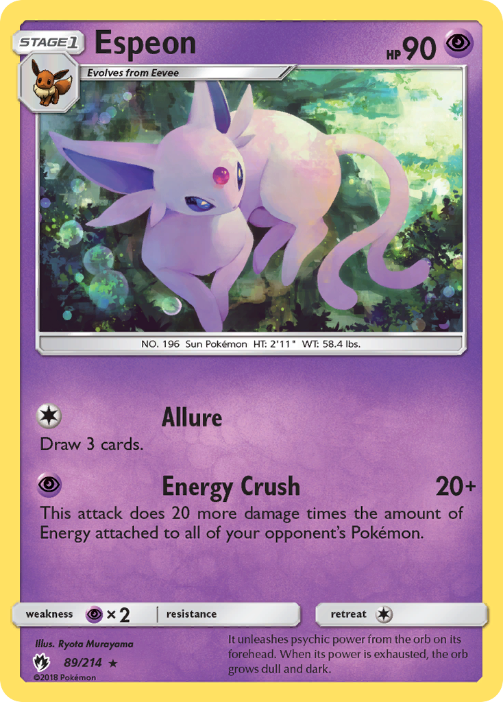 Espeon (89/214) [Sun & Moon: Lost Thunder] | Anubis Games and Hobby