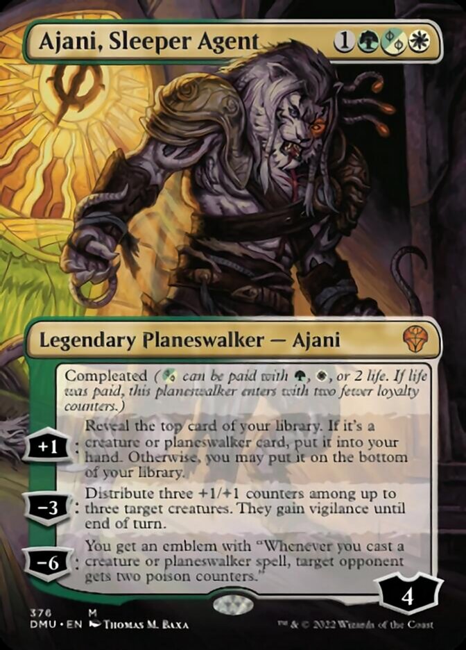 Ajani, Sleeper Agent (Borderless) (376) [Dominaria United] | Anubis Games and Hobby