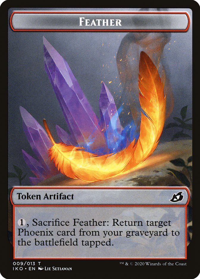 Feather Token [Ikoria: Lair of Behemoths Tokens] | Anubis Games and Hobby