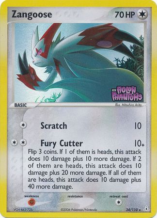 Zangoose (34/110) (Stamped) [EX: Holon Phantoms] | Anubis Games and Hobby