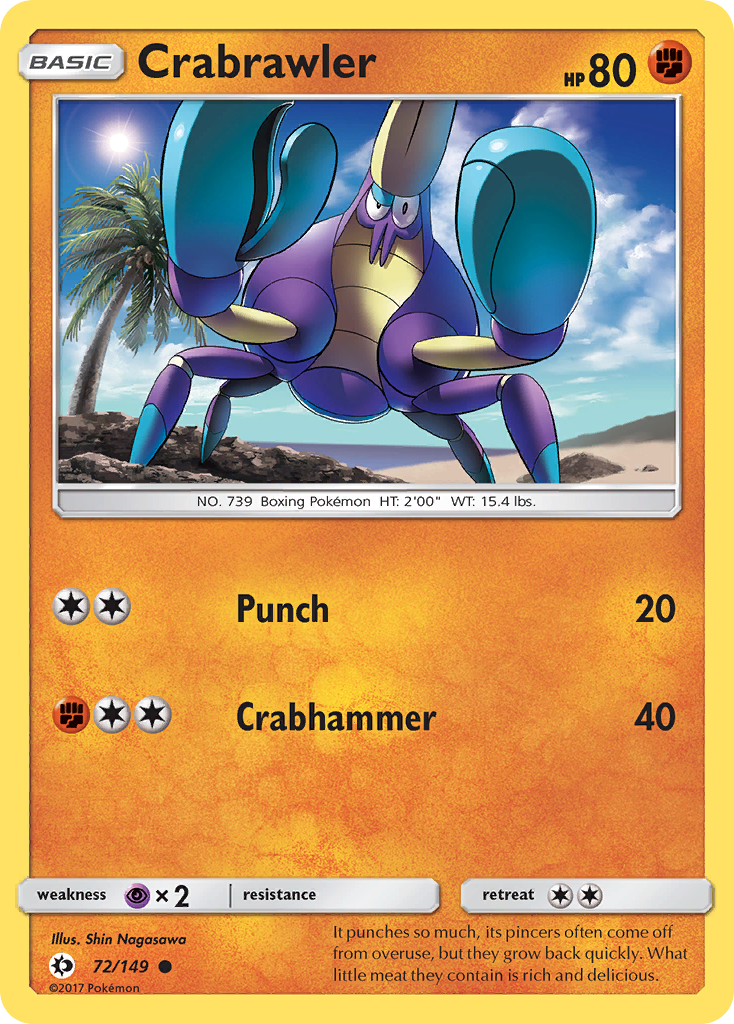 Crabrawler (72/149) [Sun & Moon: Base Set] | Anubis Games and Hobby