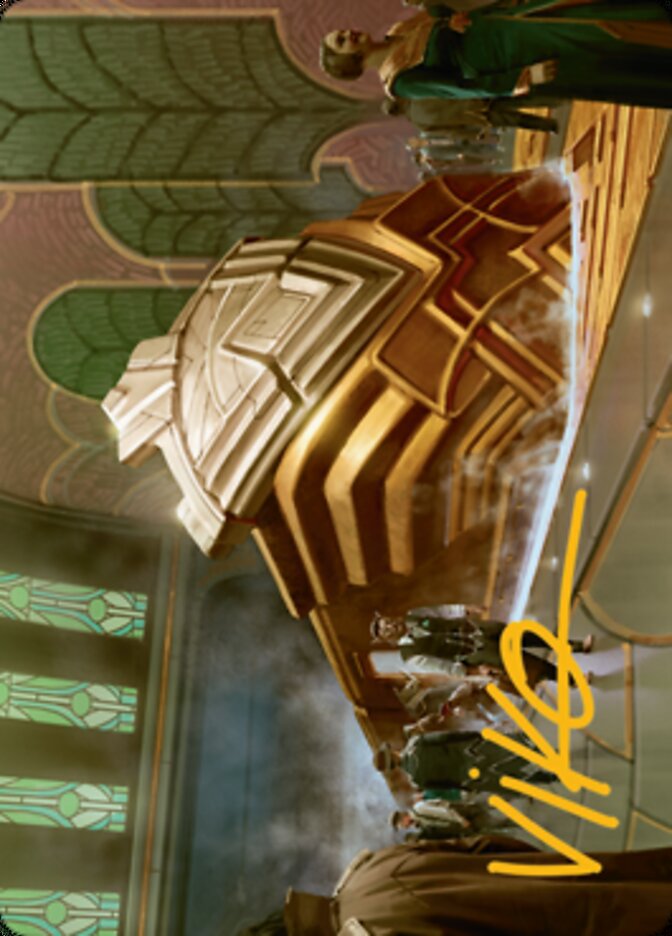 Capenna Express Art Card (Gold-Stamped Signature) [Streets of New Capenna Art Series] | Anubis Games and Hobby