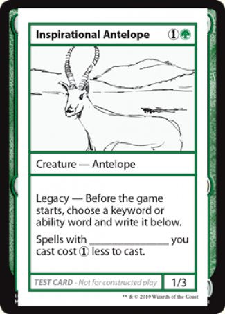 Inspirational Antelope (2021 Edition) [Mystery Booster Playtest Cards] | Anubis Games and Hobby