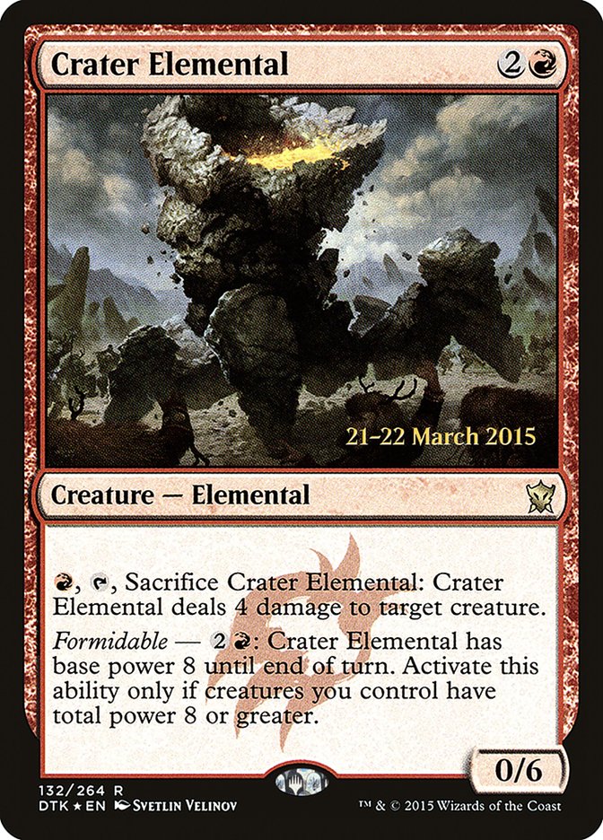 Crater Elemental [Dragons of Tarkir Prerelease Promos] | Anubis Games and Hobby