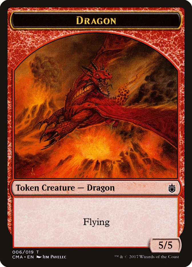 Dragon Token [Commander Anthology Tokens] | Anubis Games and Hobby