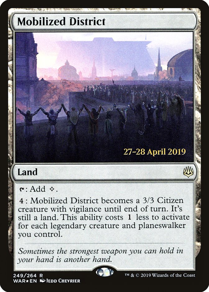 Mobilized District [War of the Spark Prerelease Promos] | Anubis Games and Hobby