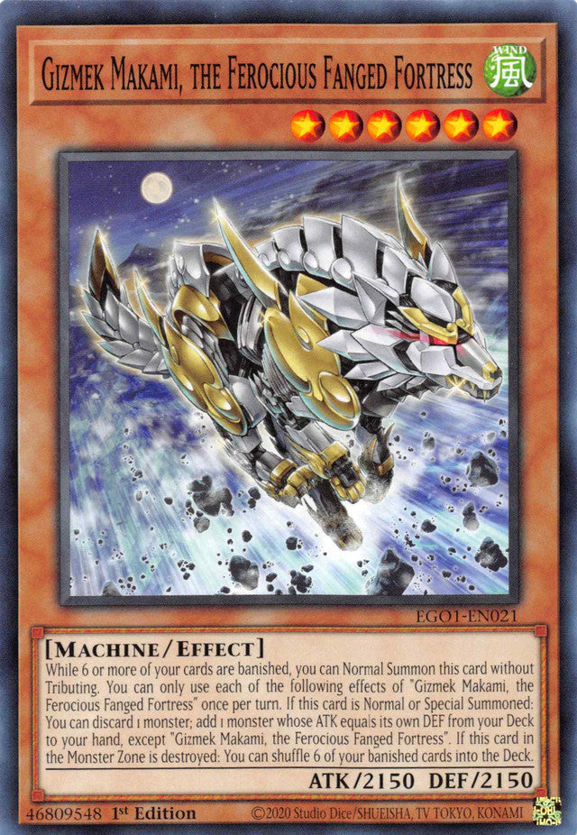 Gizmek Makami, the Ferocious Fanged Fortress [EGO1-EN021] Common | Anubis Games and Hobby