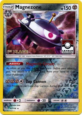 Magnezone (83/156) (League Promo 1st Place) [Sun & Moon: Ultra Prism] | Anubis Games and Hobby