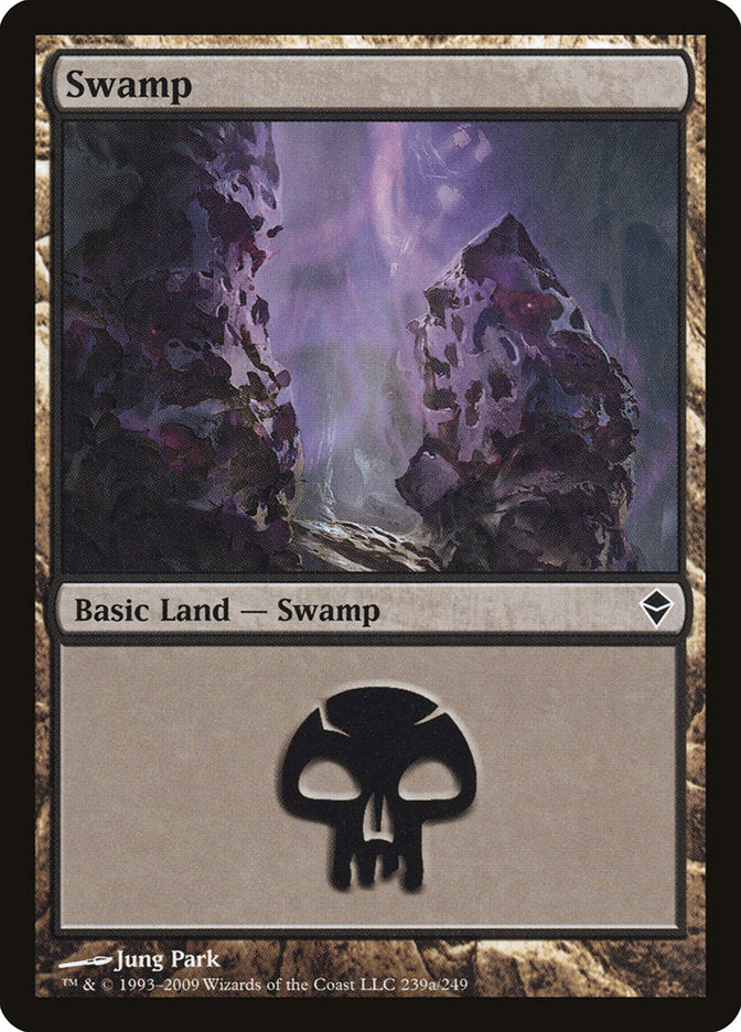 Swamp (239a) [Zendikar] | Anubis Games and Hobby