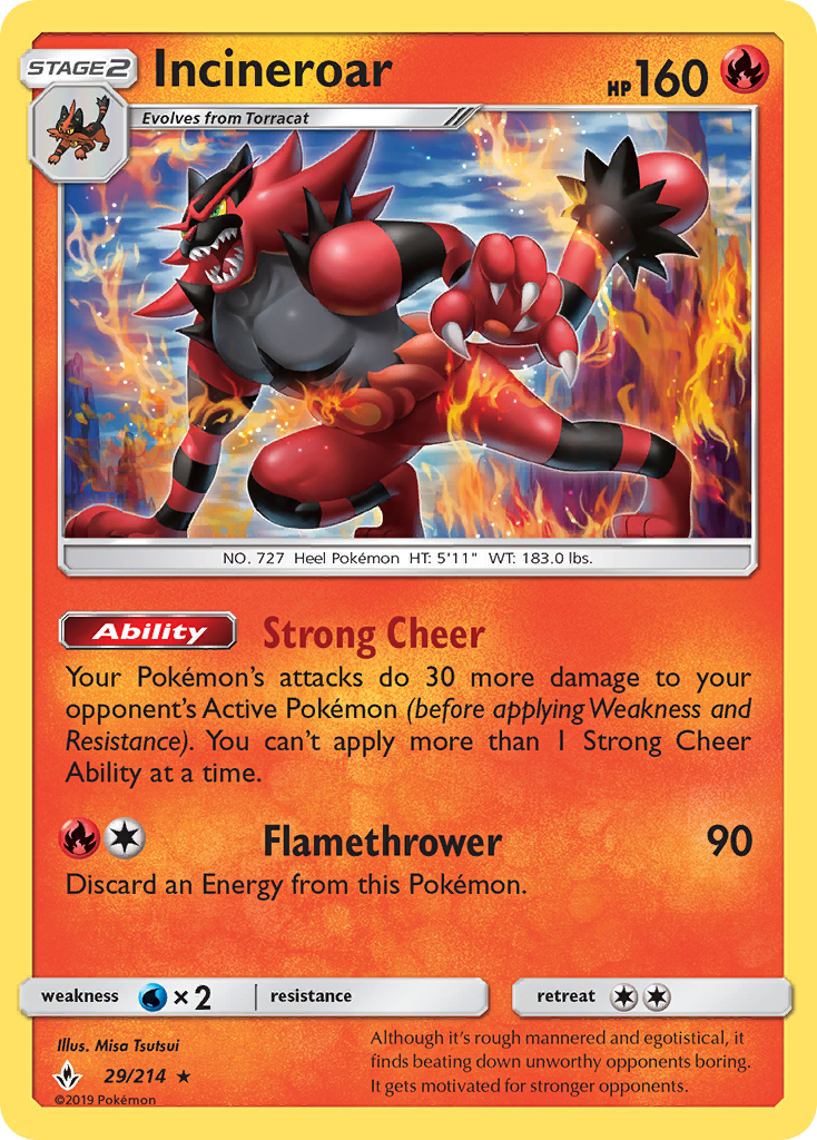 Incineroar (29/214) [Sun & Moon: Unbroken Bonds] | Anubis Games and Hobby