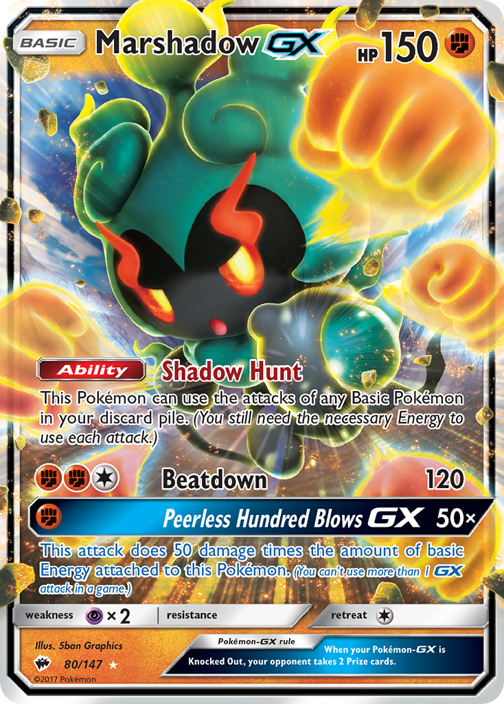 Marshadow GX (80/147) [Sun & Moon: Burning Shadows] | Anubis Games and Hobby