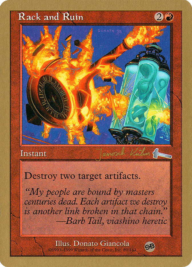 Rack and Ruin (Janosch Kuhn) (SB) [World Championship Decks 2000] | Anubis Games and Hobby
