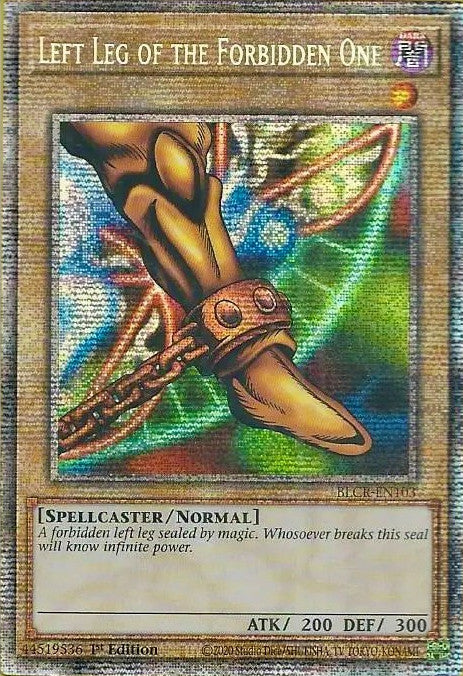 Left Leg of the Forbidden One [BLCR-EN103] Starlight Rare | Anubis Games and Hobby