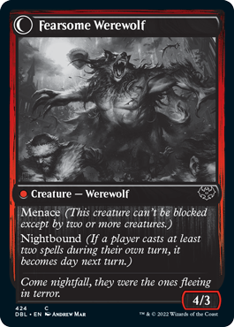 Fearful Villager // Fearsome Werewolf [Innistrad: Double Feature] | Anubis Games and Hobby